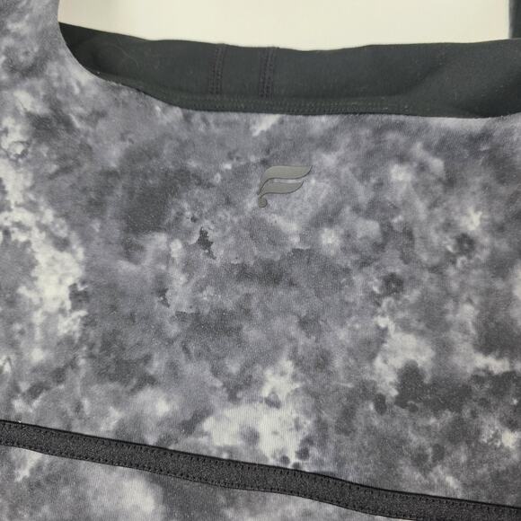 Fabletics Jumpsuit Womens XL Black Gray Tie Dye Yoga Workout One Piece Bodysuit - Picture 12 of 15